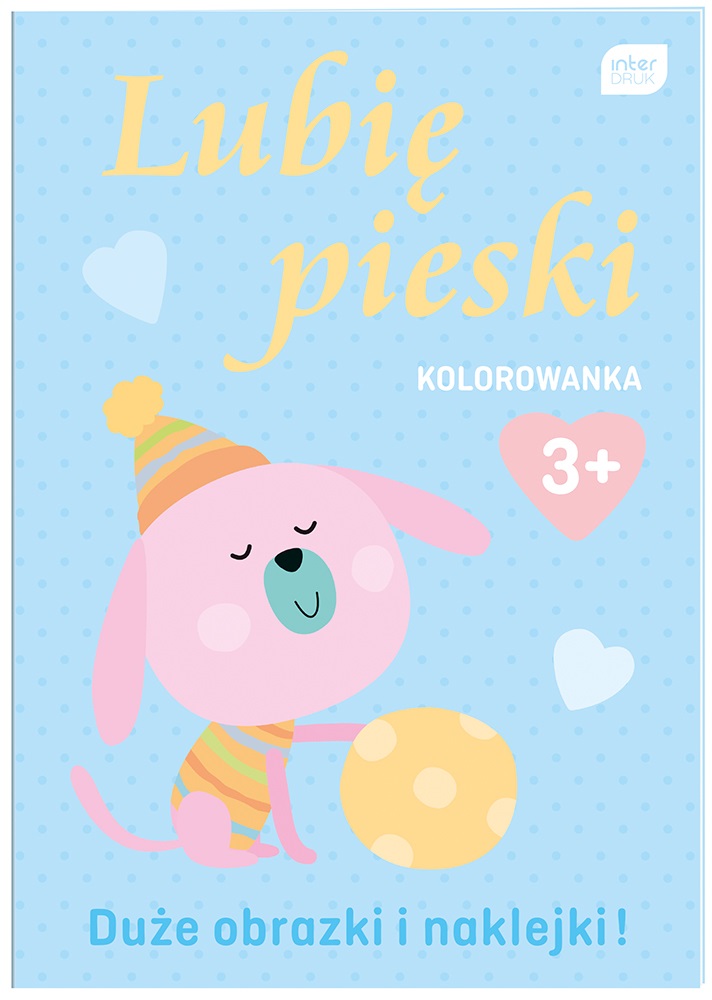 Kolorowanka A4 16k. z naklejkami LUBIĘ  Interdruk